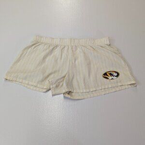 40 Winks Size Small Yellow and White Stripe Mizzou Boxer Shorts